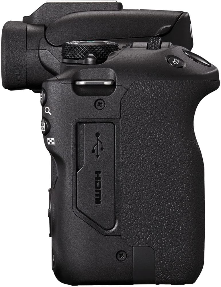 Canon Kit de cámara sin espejo EOS R50 - Cámara APS-C RF con lente de 0.709-1.772 in, video 4K, AF II de doble píxel y pantalla táctil de ángulo variable (5811C012) + bolsa de hombro + tarjeta de memoria de 64 GB