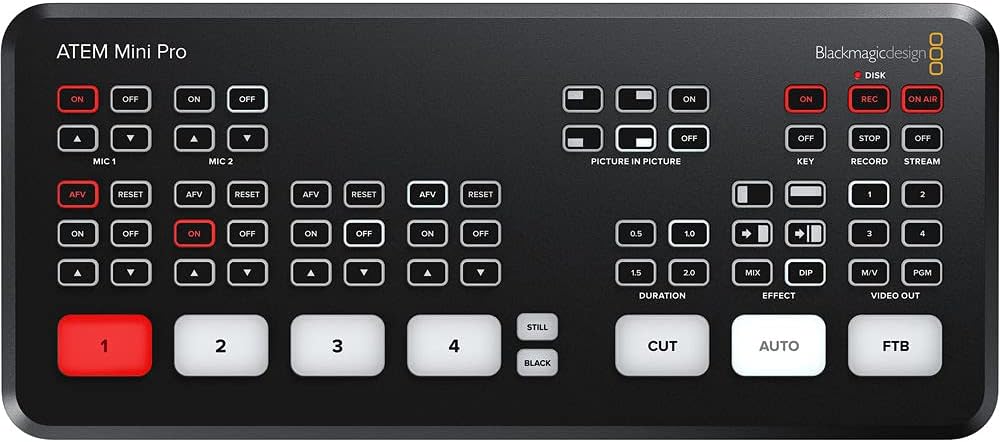 Blackmagic Design ATEM Mini Pro HDMI - Conmutador para transmisión en directo (SWATEMMINIBPR) 