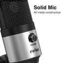 FIFINE USB Gaming Microphone for PC Desktop, PS4 and Mac, Gain Control, External Condenser Computer Mic for Streaming, Podcasting, Twitch, Discord, Green - K669G