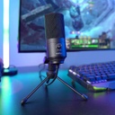 FIFINE USB Gaming Microphone for PC Desktop, PS4 and Mac, Gain Control, External Condenser Computer Mic for Streaming, Podcasting, Twitch, Discord, Green - K669G