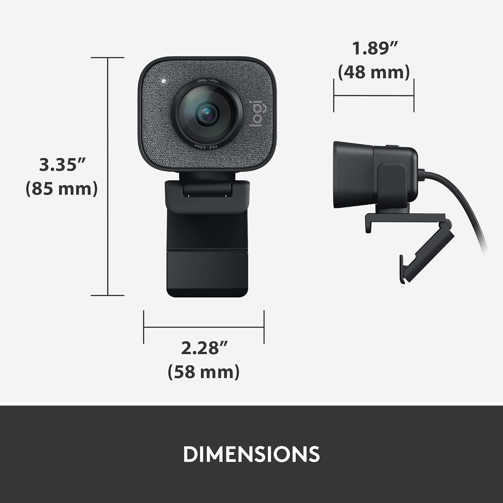 Logitech StreamCam Premium Webcam para transmisión y creación de contenido, Full HD 1080p a 60 fps, funciona con Microsoft Teams, Google Meet, Zoom, nuevo modo GameChat del Nintendo Switch 2, para PC