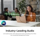 Insta360 Link 2 - Cámara web PTZ 4K para PC/Mac, sensor de 1/2 pulgada, seguimiento AI, HDR, micrófono con cancelación de ruido AI, control de gestos para transmisión, videollamadas, juegos, funciona con Zoom, equipos, Twitch y más
