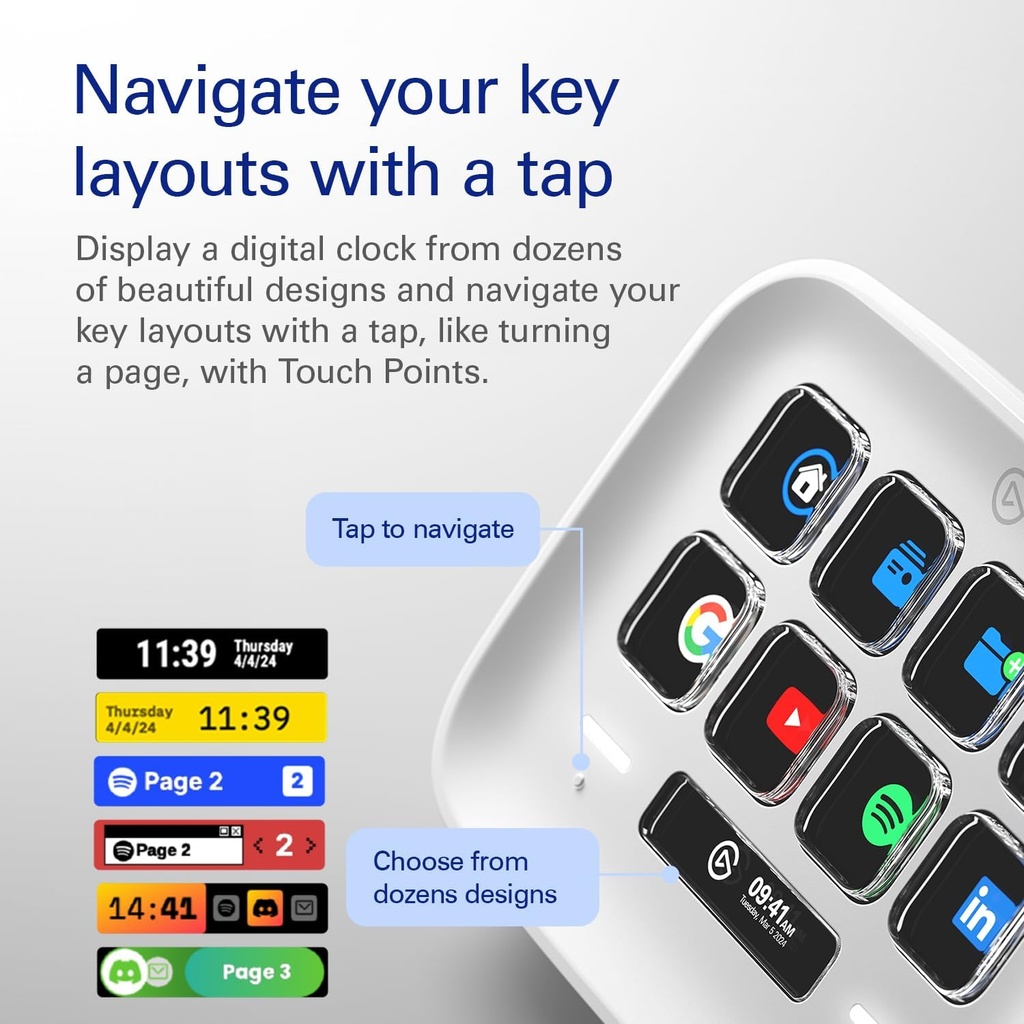Elgato Stream Deck Neo – 8 teclas personalizables, 2 puntos táctiles, agiliza tareas y flujos de trabajo - Controla Word, Excel, PowerPoint, Teams, Zoom, Spotify y más, configuración de arrastrar y