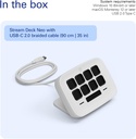 Elgato Stream Deck Neo – 8 teclas personalizables, 2 puntos táctiles, agiliza tareas y flujos de trabajo - Controla Word, Excel, PowerPoint, Teams, Zoom, Spotify y más, configuración de arrastrar y