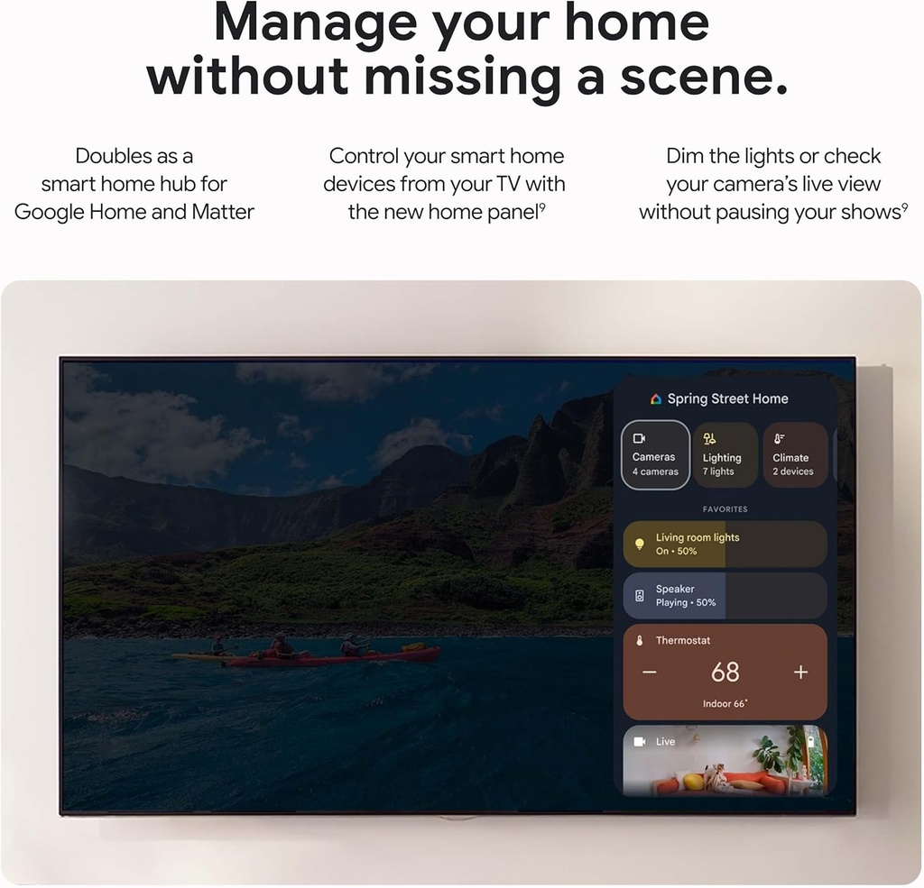 Google TV Streamer 4K - Entretenimiento de transmisión rápida en tu televisor con control remoto de búsqueda por voz - Mira películas, programas, TV en vivo y Netflix en 4K HDR, control inteligente