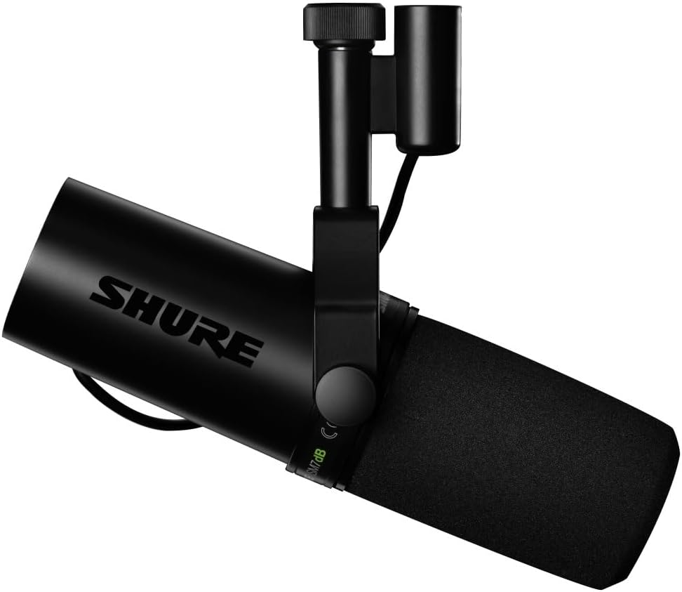 Shure SM7dB - Micrófono vocal dinámico con preamplificador integrado, micrófono de estudio para transmisión, podcasting y grabación, sonido suave, amplio rango de frecuencia, construcción robusta