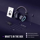 FIFINE Auriculares USB con cable para juegos PC H13