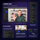 Elgato Facecam 4K - Webcam de estudio 4K60, control tipo DSLR, efectos cinematográficos, filtros de lente de 49mm, HDR, video sin comprimir, área de enfoque optimizada | USB-C para PC y Mac
