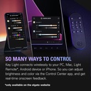 Elgato Key Light - Luz de estudio profesional de 2800 lúmenes con abrazadera de escritorio para streaming, grabación y videoconferencia, temperatura y brillo ajustables por aplicación en Mac, PC, iOS