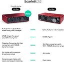 Interfaz de audio USB de 4ª generación Scarlett 2i2 de Focusrite
