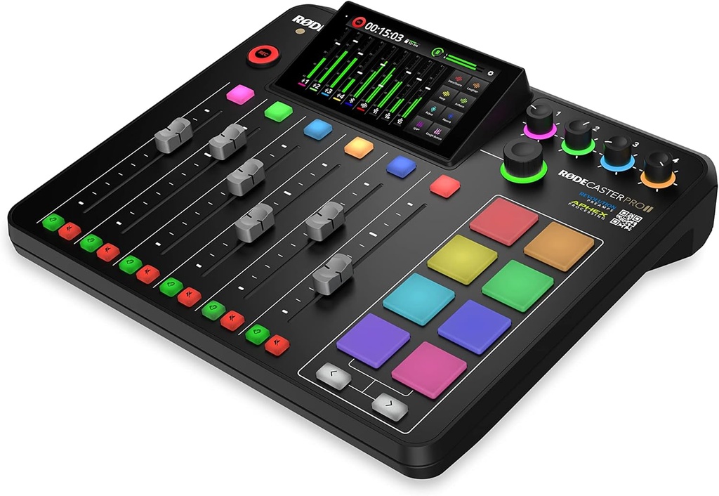 RØDE RØDECaster Pro II Solución de producción todo en uno para podcasting, streaming, producción de música y creación de contenido, color negro 