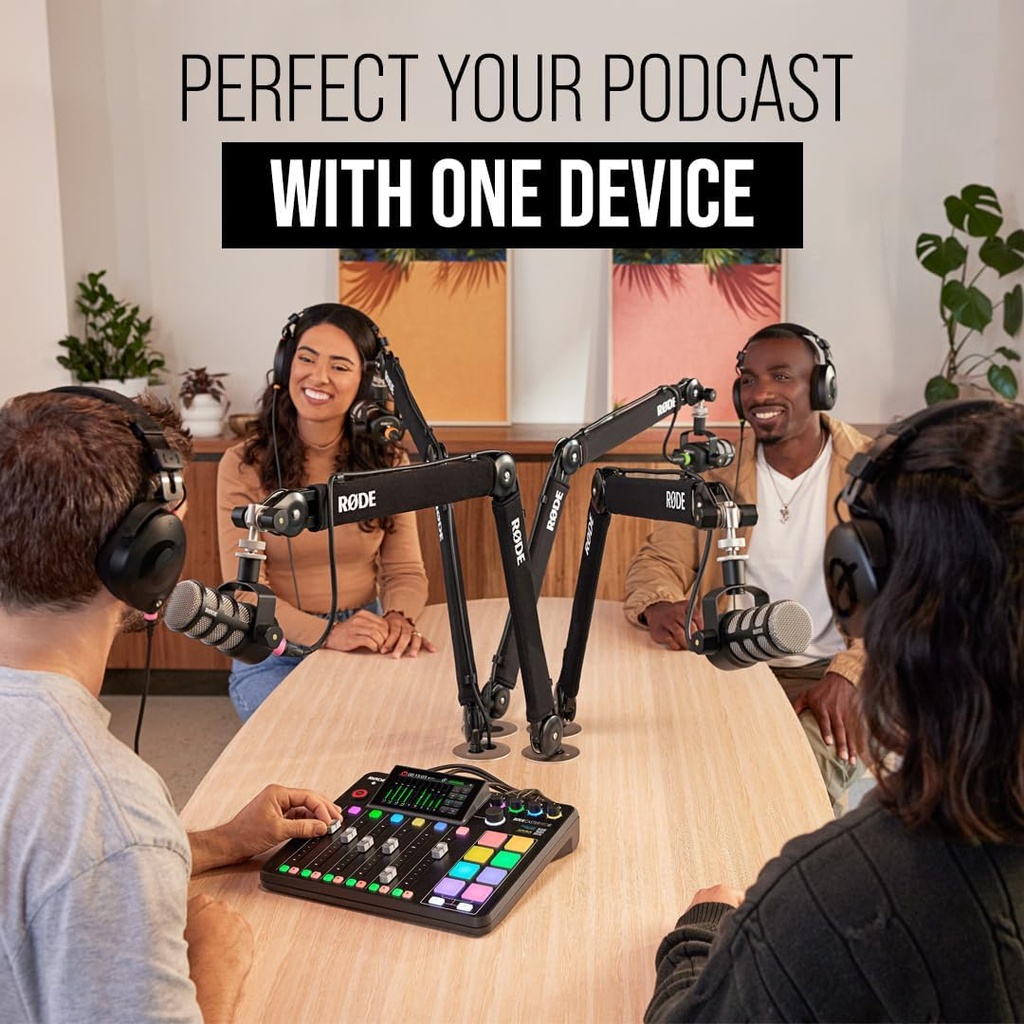 RØDE RØDECaster Pro II Solución de producción todo en uno para podcasting, streaming, producción de música y creación de contenido, color negro 