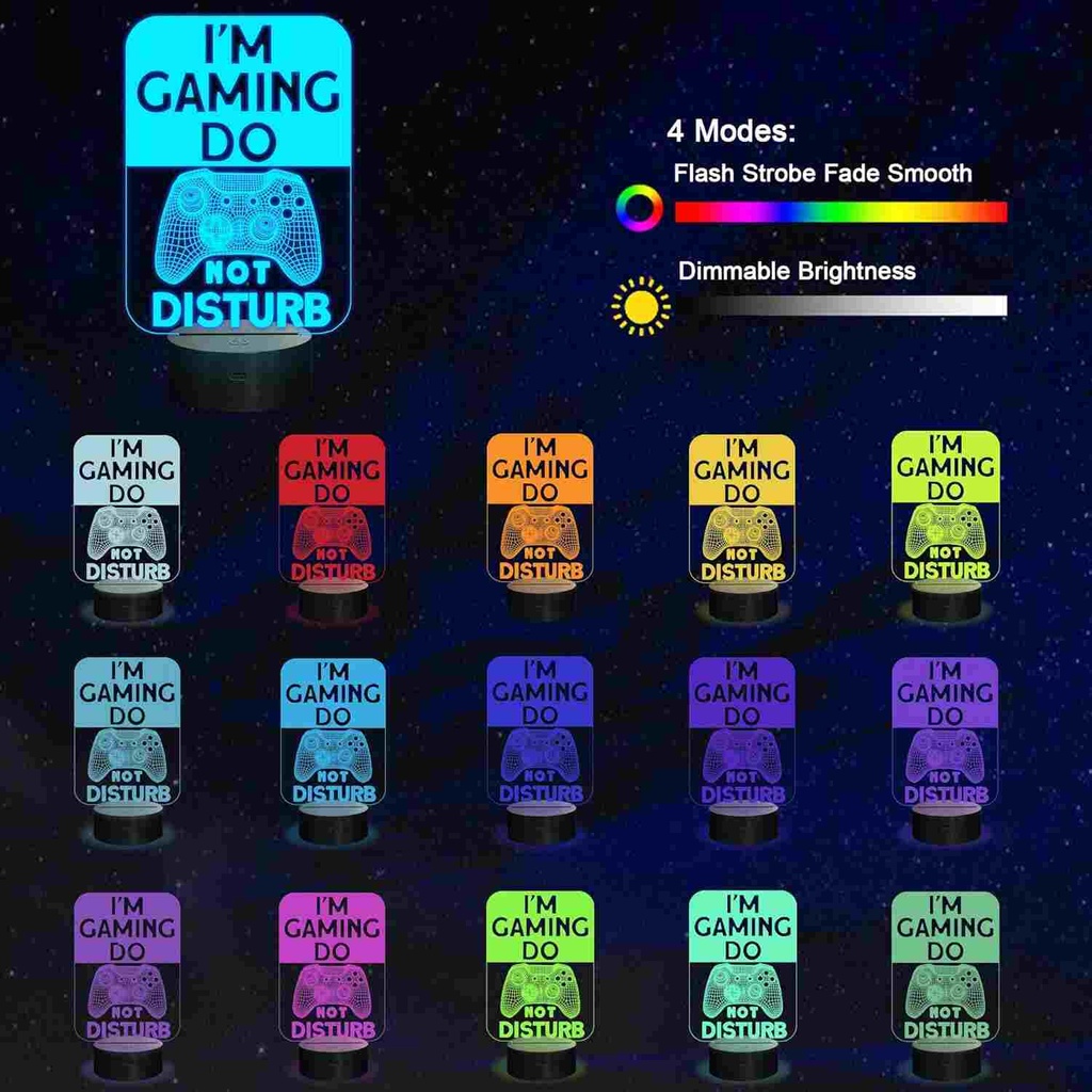 Lampara Gamer Do Not Disturb I'm Gaming Night Light