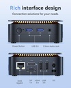 KAMRUI Essenx E1 N97 Mini PC, Dual 4K HDMI, 16GB RAM 256GB SSD, Gigabit Ethernet de alta velocidad Wi-Fi Bluetooth Ultra Silencioso