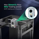 FlashForge Adventurer 5M Pro impresora 3D - Impresión ultrarrápida de 600mm/s, nivelación automática, doble filtración, silenciosa y cerrada (50dB), volumen de construcción 220x220x220mm