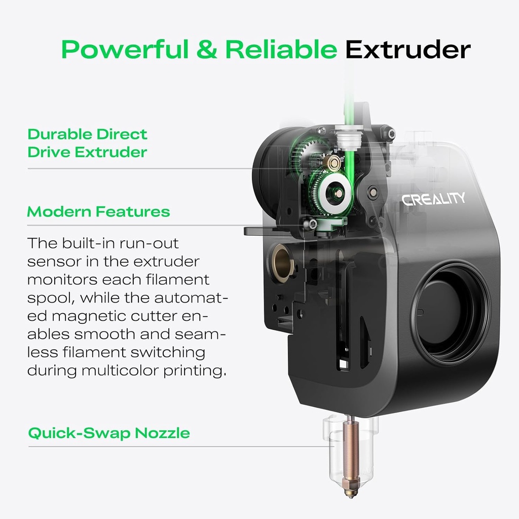 Creality K2 SE Combo 3D Impresora, compatible con impresión multicolor con CFS, 19.685 in/s de alta velocidad, nivelación automática inteligente, marco de construcción de metal sólido, totalmente montado, extrusora de próxima generación, volumen de construcción de 220 × 215 × 9.646 in