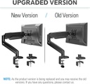 MOUNTUP Single Monitor Desk Mount, Adjustable Gas Spring Monitor Arm Support Max 32 Inch, 4.4-17.6lbs Screen, Computer Monitor Stand Holder with Clamp/Grommet Mounting Base, VESA Mount Bracket, MU0004
