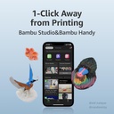 Bambu Lab A1 Mini Combo A1 Mini Impresora 3D A1 y AMS Lite, compatible con impresión 3D multicolor, alta velocidad y precisión, calibración totalmente automática y compensación de caudal activo, ≤48 dB Impresoras 3D Silenciosas FDM