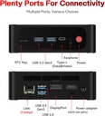 [PC-00011685] Beelink SER5 Mini PC, AMD Ryzen 5 5500U (6C/12T, hasta 4.0GHz), mini computadora con 16GB DDR4/500GB NVMe SSD, compatible con pantalla triple (HDMI+DP+Tipo-c/4K), WiFi6, BT5.2, Tipo-C, 2.5G LAN9