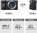 Sony Alpha a6400 - Cámara digital sin espejo compacta con lente intercambiable APS-C, enfoque automático en tiempo real del ojo, video 4K, pantalla abatible y lente de 16-50mm - Compatible con montura
