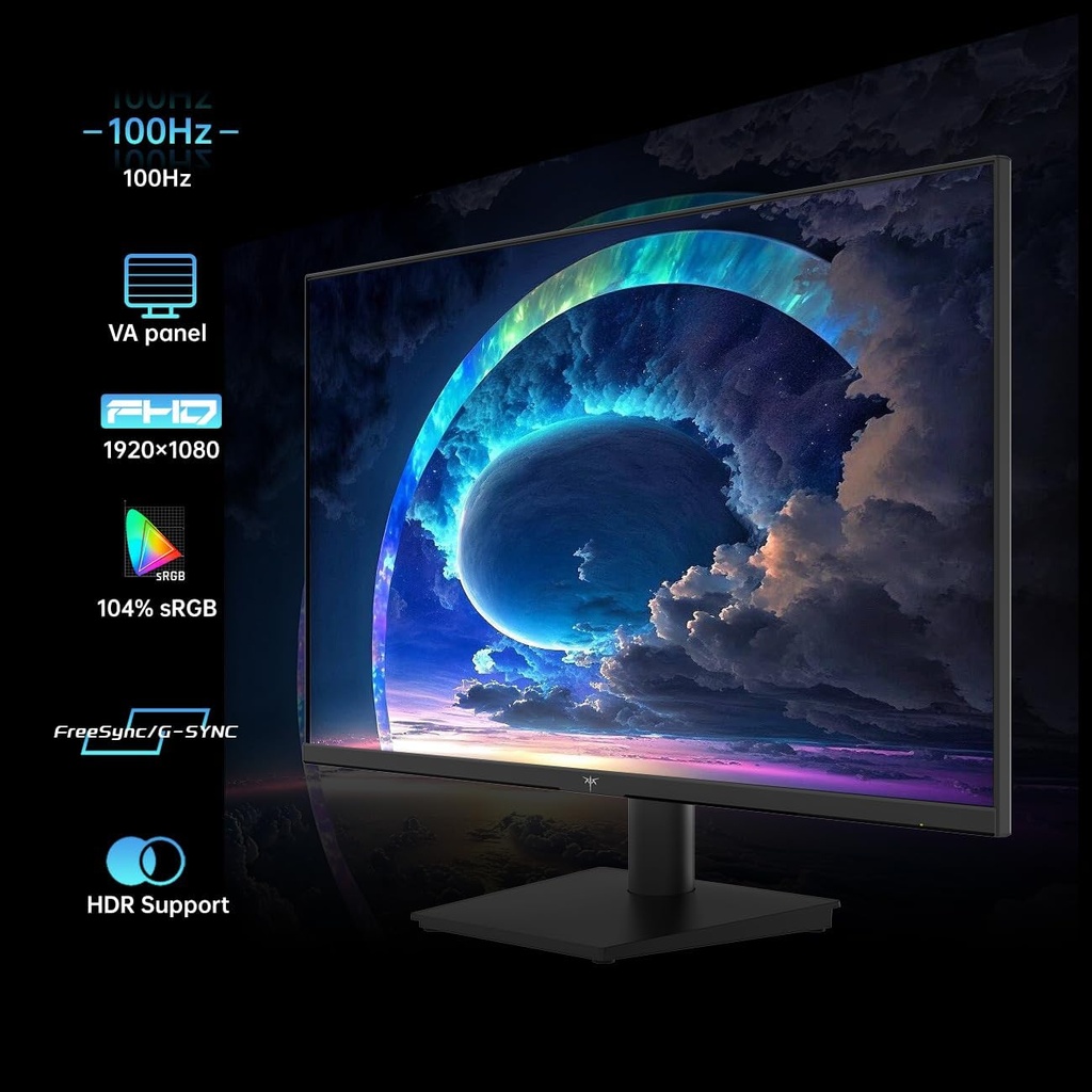 KTC Monitor de computadora Full HD 1080P de 24 pulgadas, para juegos de 100 Hz
