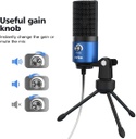 Microfono FIFINE K669L USB De Condensador Cardioide Para PC, PS4, Mac - Para Streaming, Podcast, Twitch. (BLUE)