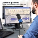 Microfono FIFINE K669L USB De Condensador Cardioide Para PC, PS4, Mac - Para Streaming, Podcast, Twitch. (BLUE)