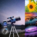 ToyerBee Telescopio para adultos y niños, 70mm de apertura (15X-150X) telescopios refractores portátiles para principiantes de astronomía, telescopio profesional de viaje de 300mm con adaptador para