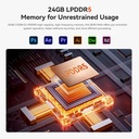 [PC-00013242] Beelink Mini PC SER8, AMD Ryzen 7 8745HS (4 nm, 8C/16T) hasta 4.9 GHz, mini computadora de 32 GB DDR5 RAM 1 TB M.2 NVME SSD, PC de escritorio 4K a 120 Hz pantalla triple, mini computadora para juegos