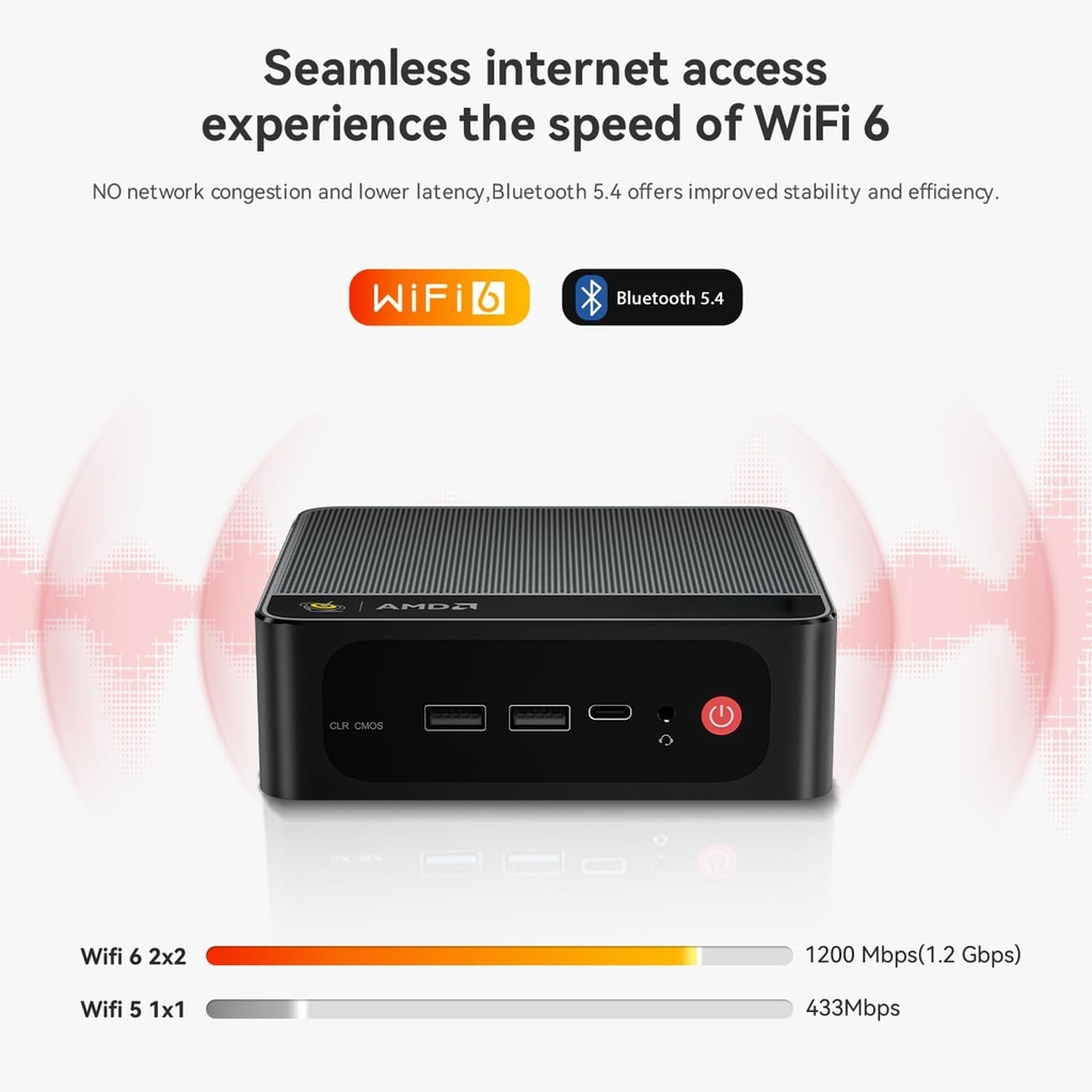 [PC-00013242] Beelink Mini PC SER8, AMD Ryzen 7 8745HS (4 nm, 8C/16T) hasta 4.9 GHz, mini computadora de 32 GB DDR5 RAM 1 TB M.2 NVME SSD, PC de escritorio 4K a 120 Hz pantalla triple, mini computadora para juegos