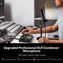MAONO Paquete de equipo de podcast con interfaz de audio y micrófono de condensador XLR, MaonoCaster con alimentación fantasma de 48 V, Bluetooth para podcast, transmisión, voz en off, youtube, PC 