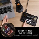 MAONO Paquete de equipo de podcast con interfaz de audio y micrófono de condensador XLR, MaonoCaster con alimentación fantasma de 48 V, Bluetooth para podcast, transmisión, voz en off, youtube, PC 
