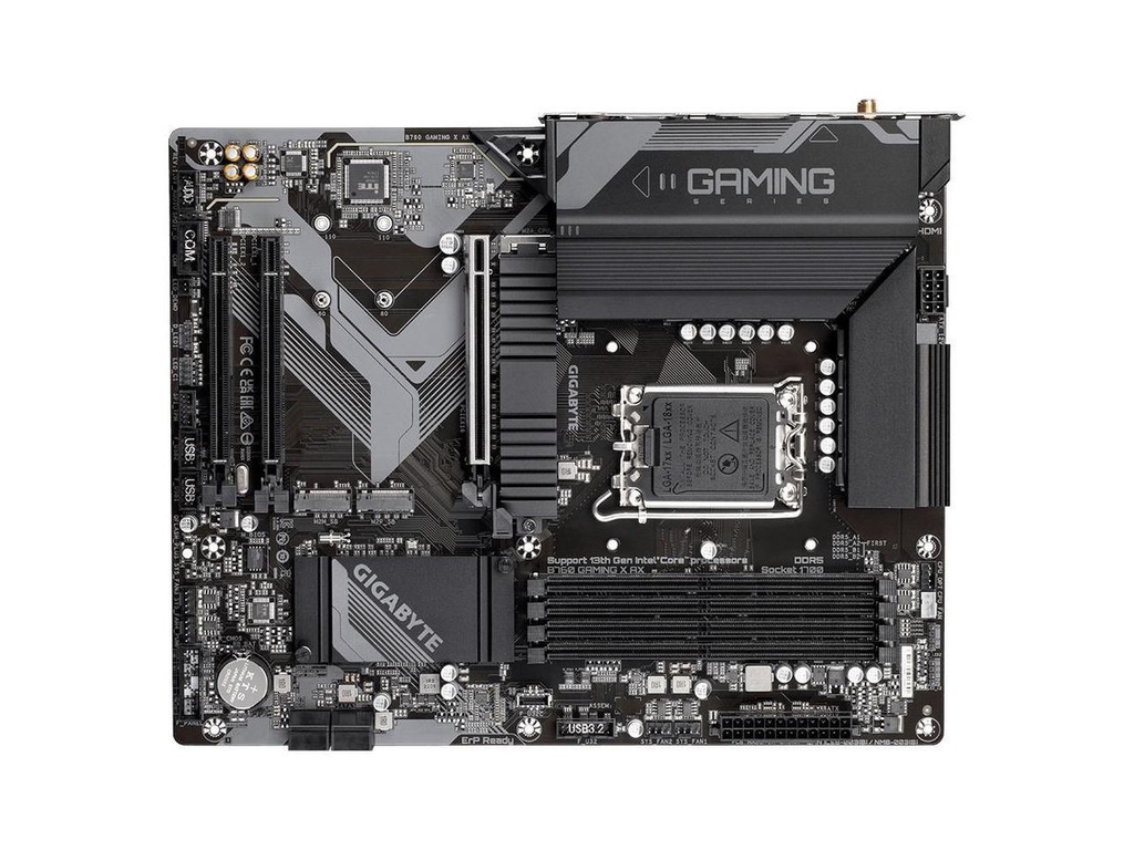 GIGABYTE B760 GAMING X AX LGA 1700 Intel B760 ATX Motherboard with DDR5, M.2, PCIe 4.0, USB 3.2 Gen2X2 Type-C, AMD WiFi
