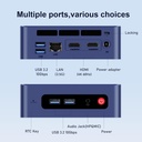 Beelink EQ14 Mini PC, Intel Twin Lake N150 (hasta 3.6 GHz) 16 GB DDR4 500 GB NVMe SSD, Mini Computadora Dual LAN 2.5G Soporta USB3.2, Pantalla Dual HDMI 4K@60Hz, Servidor Doméstico/Firewall de Red