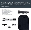 Celestron - Telescopio refractor portátil Travel Scope 70 - Apertura de 70 mm, óptica de vidrio totalmente recubierta - Incluye trípode, mochila y software - Ideal para principiantes y viajes 