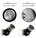 Gskyer Telescopio, 2.756 in Apertura 15.748 in AZ Mount Astronómico Telescopio de refracción para niños principiantes - Telescopio de viaje con bolsa de transporte, adaptador de teléfono y control remoto inalámbrico. 