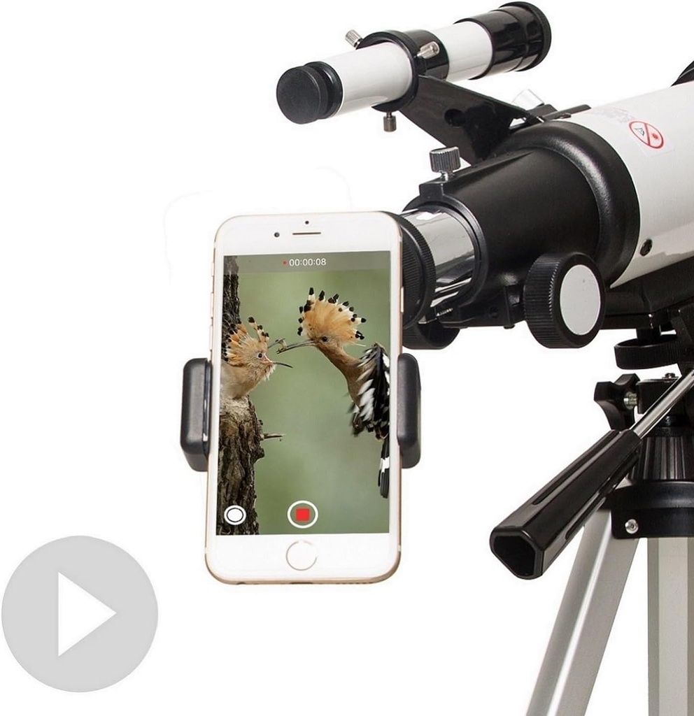 Gskyer Telescopio, 2.756 in Apertura 15.748 in AZ Mount Astronómico Telescopio de refracción para niños principiantes - Telescopio de viaje con bolsa de transporte, adaptador de teléfono y control remoto inalámbrico. 