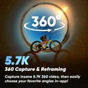 Insta360 X3 Paquete Inicial - Cámara de acción impermeable de 360° con sensor de 1/2 pulgada, 5.7K 360°, fotos de 360° de 72MP, estabilización, pantalla táctil de 2.29", retroalimentación por