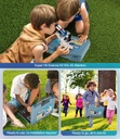Kit de microscopio para niños de 58 piezas, aumento de 100X-1200X, cuerpo de metal, luz LED, caja de transporte, juguete de experimento científico para niños de 5 a 12 años 