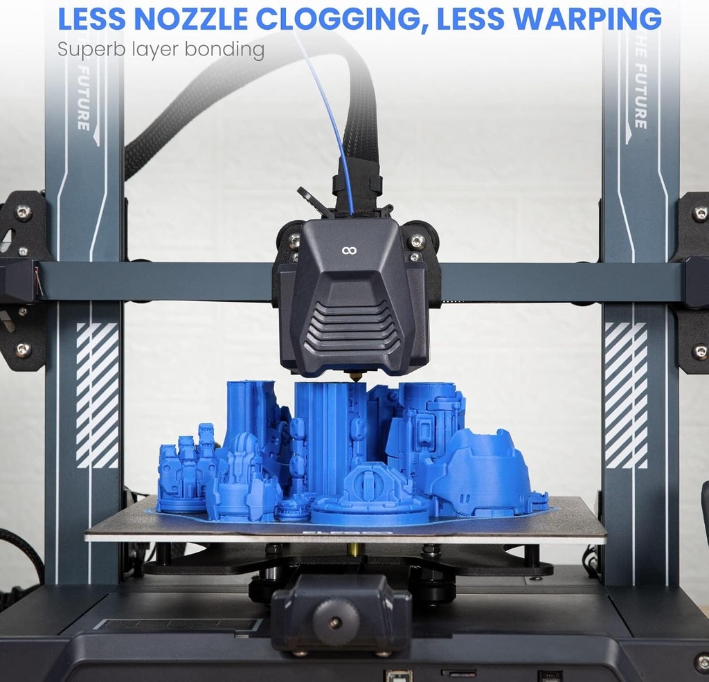 ELEGOO Filamento PLA 1.75mm Negro 2KG, Filamento para Impresora 3D con Precisión Dimensional +/- 0.02mm, Paquete de 2 Carretes de 1KG (2.2lbs) en Cartón, Filamento para Impresión 3D Compatible con la 