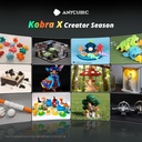 Anycubic Kobra X - Impresora 3D multicolor, fácil configuración con impresión nativa de 4 colores hasta 19 colores, impresión 3D rápida de 21.16 pulgadas/s, cámara AI, silenciosa 45 dB, FDM, perfecta