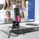 FIFINE Grabación de micrófono de condensador de podcast USB en el ordenador portátil, no necesita interfaz de tarjeta de sonido y Phantom Power-K669
