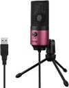 FIFINE Grabación de micrófono de condensador de podcast USB en el ordenador portátil, no necesita interfaz de tarjeta de sonido y Phantom Power-K669