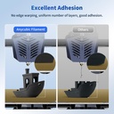 ANYCUBIC Filamento de ácido poliláctico para impresora 3D, filamento PLA para impresión 3D de 1.75mm, precisión dimensional +/- 0.02mm, carrete de 1 kg (2.2 libras), textura gris