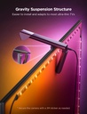 Govee Retroiluminación de TV 3 Lite con función de corrección de ojo de pez Sincronización a televisores de 75-85 pulgadas, tira de luces LED RGBICW Wi-Fi de 16.4 pies con cámara, 4 colores en 1