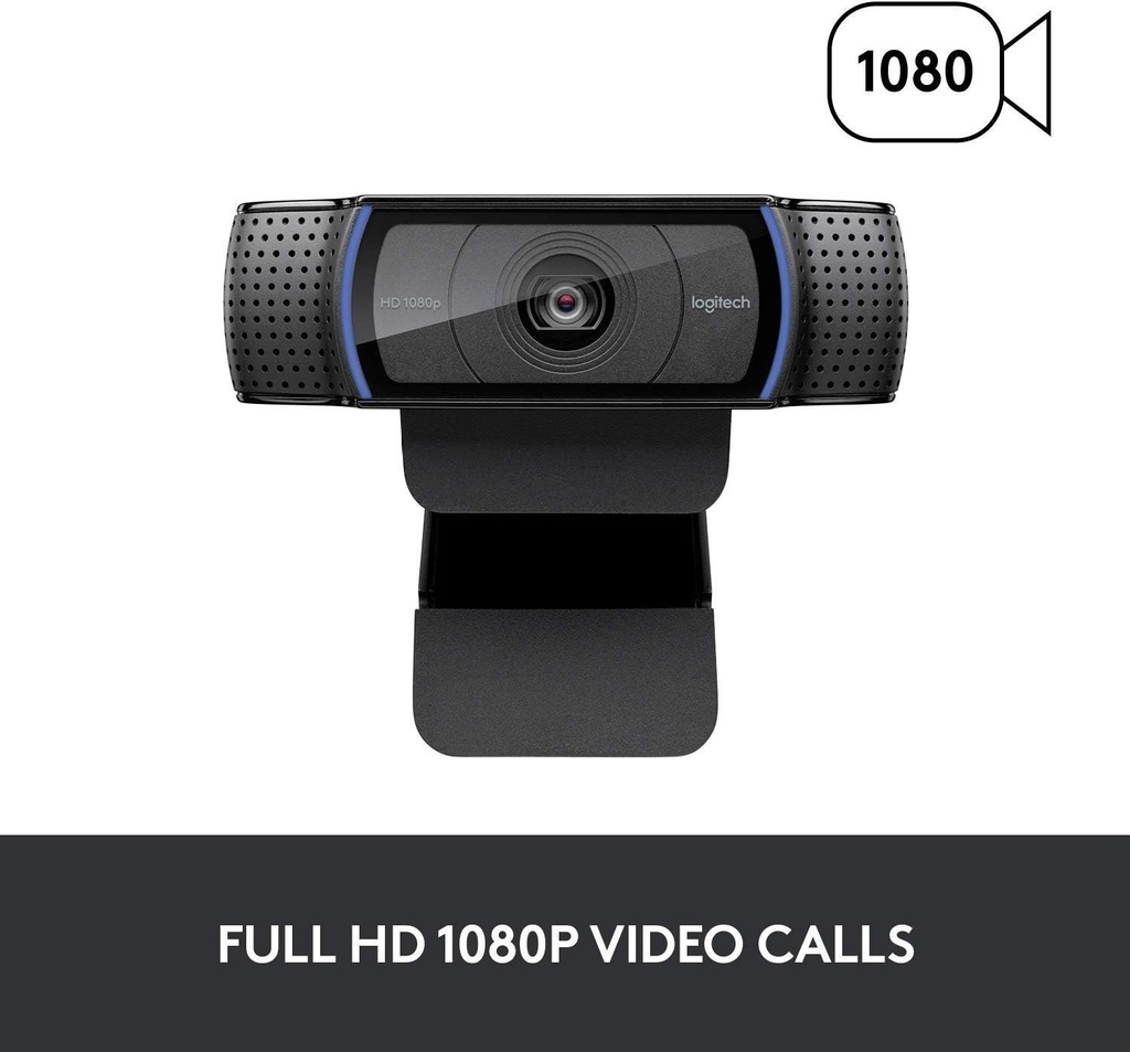 Webcam Logitech C920 Pro, Full HD de 1080p/30fps