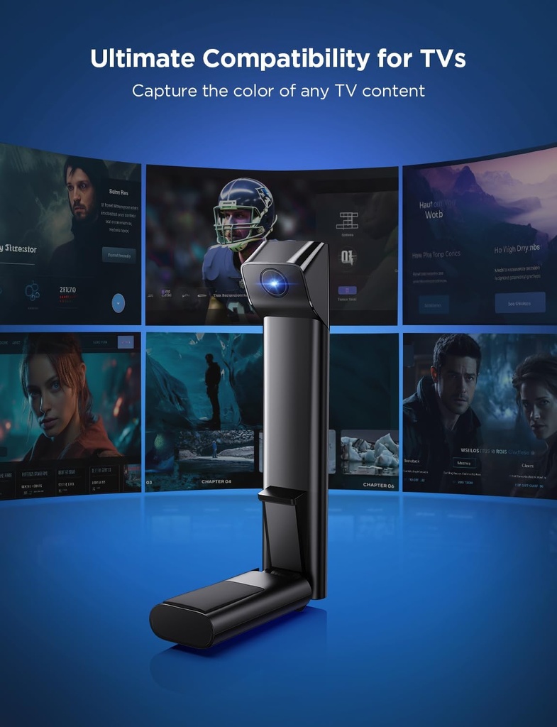 Govee Retroiluminación de TV 3 Lite con función de corrección de ojo de pez Sincronización a televisores de 75-85 pulgadas, tira de luces LED RGBICW Wi-Fi de 16.4 pies con cámara, 4 colores en 1