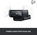 Webcam Logitech C920 Pro, Full HD de 1080p/30fps