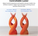 ANYCUBIC Seda Tri Color Pla Filamento, 3-en-1 Coextrusión de Cromo Cambio de Color Filamento para Impresora 3D 1.75mm Precisión Dimensional +/- 0.02mm, Textura Seda, Carrete Reutilizable de 1KG (2.2 