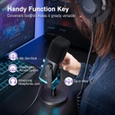 Microfono FIFINE AM8 Negro - Conexion XLR/USB - Iluminacion RGB - Con Conector para auriculares.